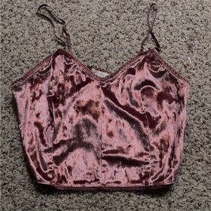 Cropped Velvet Tank